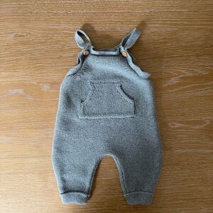 Carter's Little Planet Soft Gray Knit Overalls